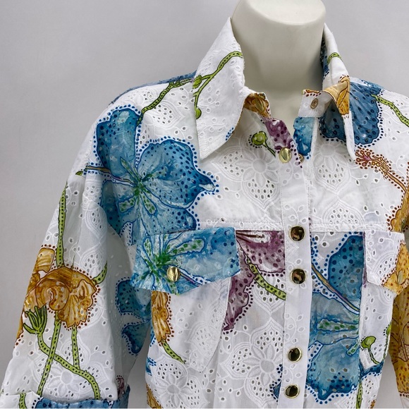 NWT Hayley Menzies white floral romper - Picture 4 of 10